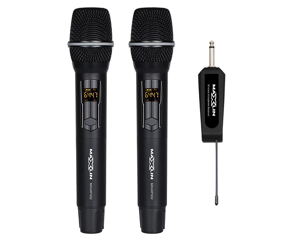 Micrófono Inalámbrico De Mano Doble Maxlin MXUHF502